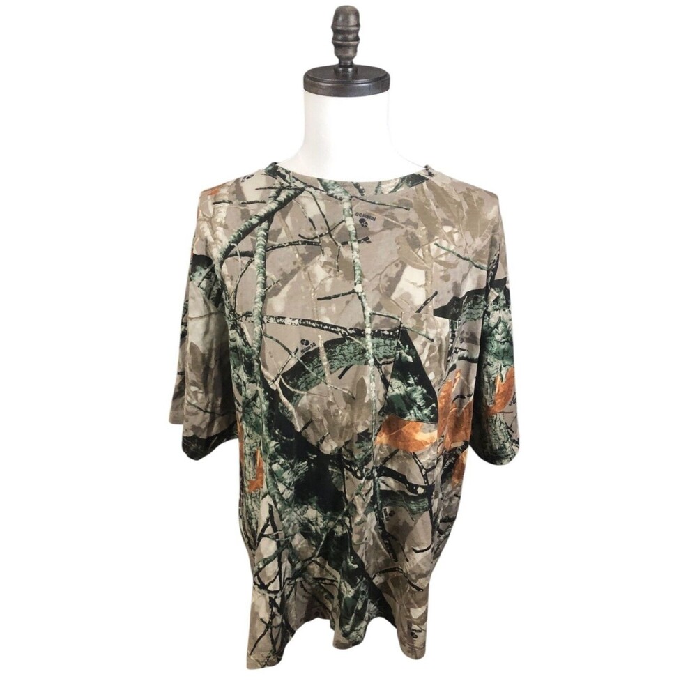 Outfitters Ridge Mens Camo T-Shirt 3XL 3D Woodland Deer Hunting
